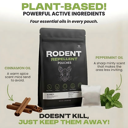 Plant-based pouches made with peppermint and cinnamon oil